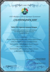 Сертификат утилизация